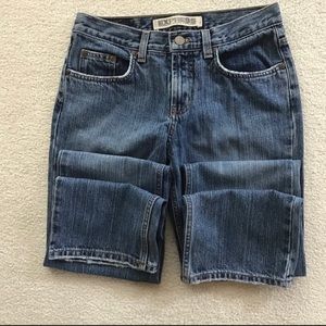 Express Jeans Low Rise Boot Cut 3/4 Long Precision